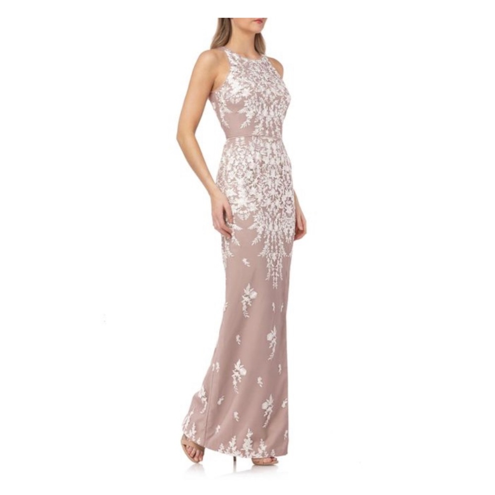JS Collections Blush Floral Maxi Dress